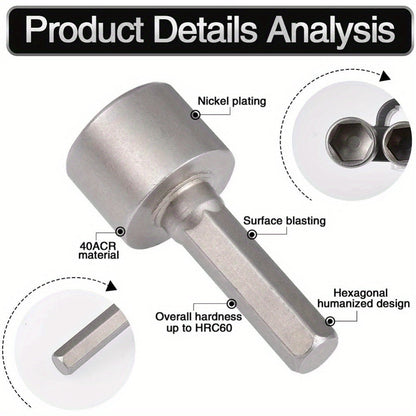 14-Piece Power Nut Driver Bit Set - 1/4" Hex Shank, CR-V Steel, Screwdriver Socket Bits for Power Tools, Sizes 5-13mm, No Battery Required