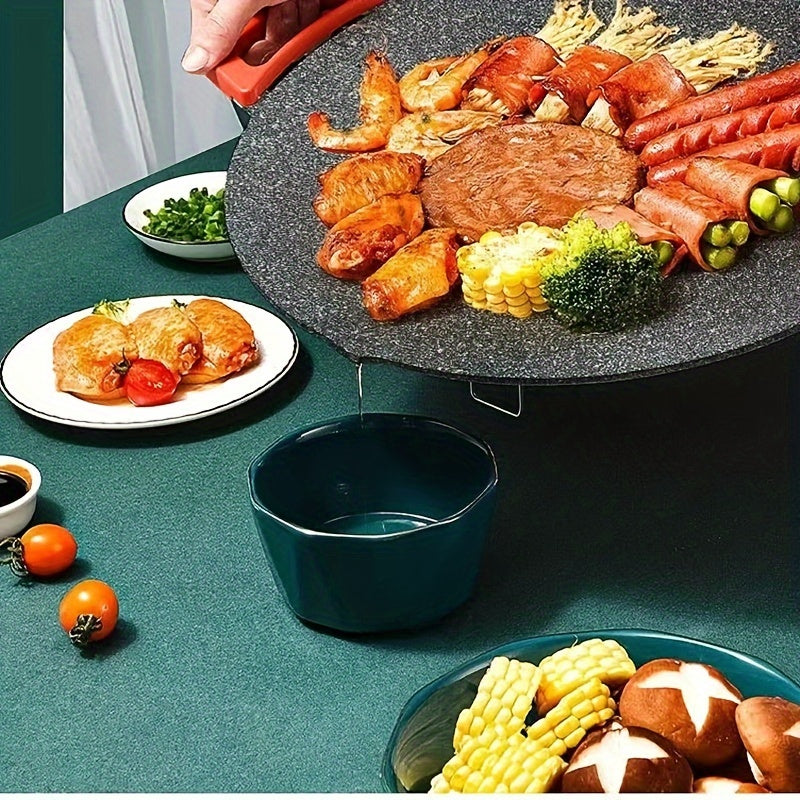 Korean-Style Smokeless Meat Maker - Non-Stick Electric Baking Pan with Multi-Functional Barbecue Stove | Indoor Household Use, Easy Cleaning, Space-Saving, Healthy Grilling Experience