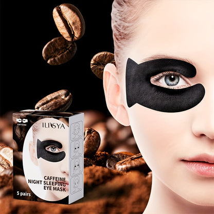 Caffeine Night Sleep Eye Mask – Niacinamide, Centella Asiatica, Pearl Extract – Anti-Wrinkle, Anti-Aging, Brightening, Firming Eye Care Mask – Hydrating and Moisturizing for Overnight Use