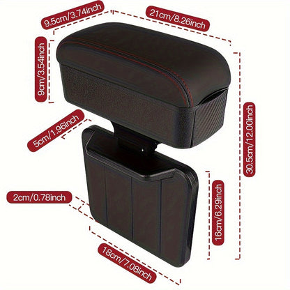 Car Center Control Armrest Box with Hidden Cup Holder - Car Interior Accessories