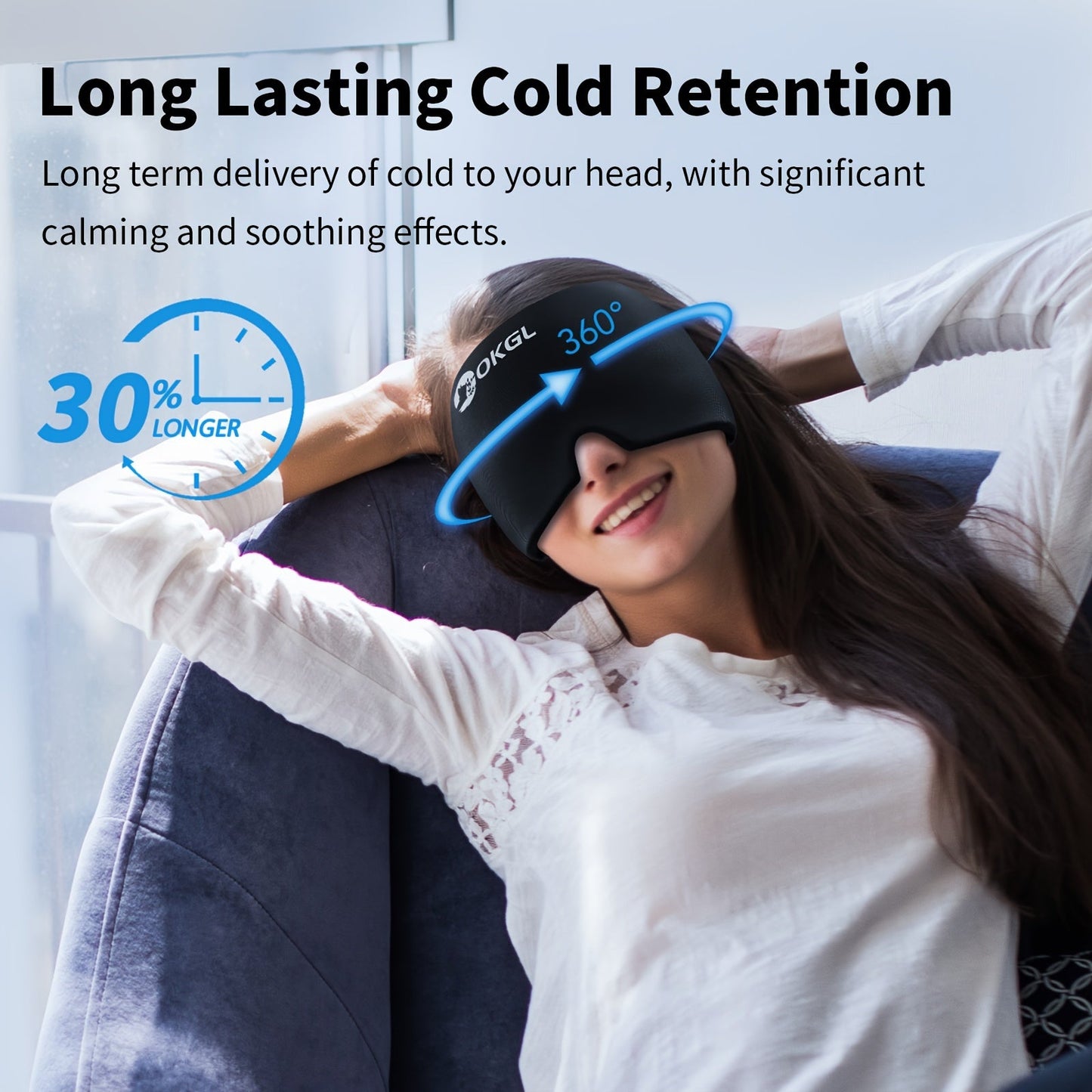 Migraine Relief Cap – Cold Gel Pack Hat for Headaches, Hangovers, and Puffy Eyes – Stress Relief Ice Wrap and Migraine Mask