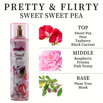 Body & Hair Fragrance Mist for Women - Long-Lasting Perfume Spray with Sweet Pea, Pear, Tayberry & Black Currant Notes, Perfect for Dating, Daily Life & Parties, Gift Giving