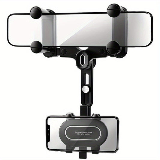 Car Phone Mount - Rotatable & Retractable, Waterproof ABS, Universal Fit for All Vehicles