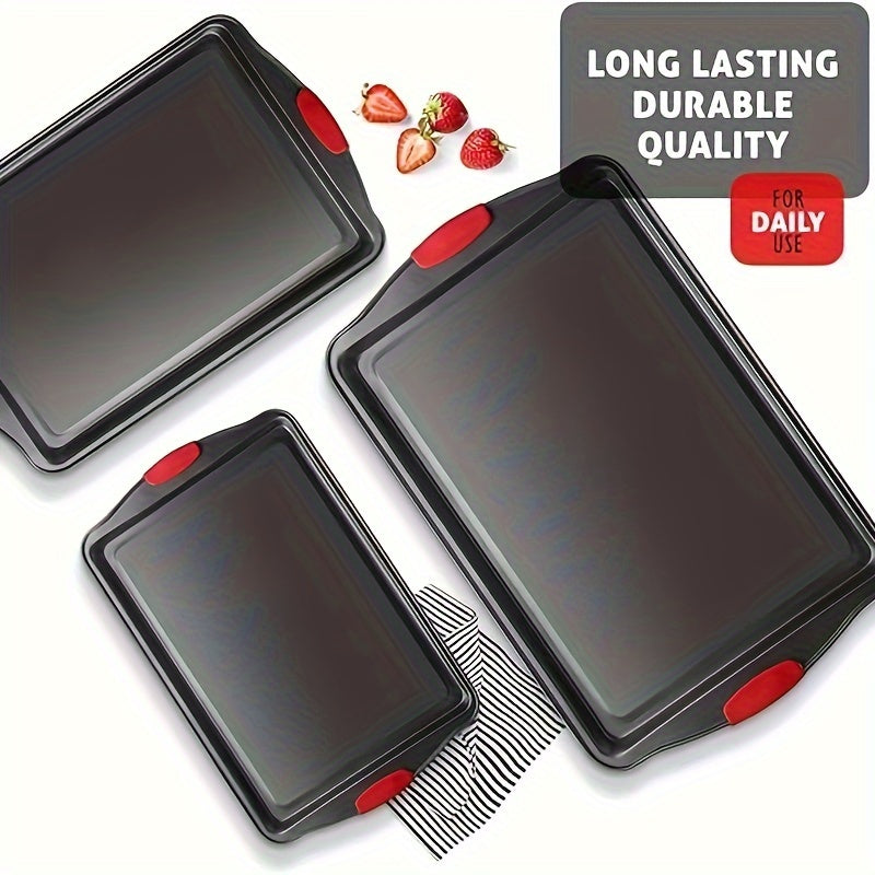 Premium Carbon Steel Baking Sheet Set – Non-Stick Cookie Sheet & Grilling Tray, Oven Accessories for Baking and Cooking (1pc/1 set)