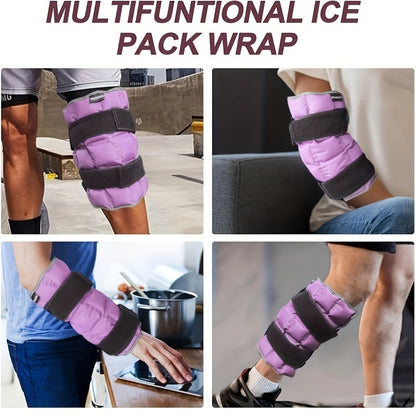 Reusable Gel Ice Pack Wrap for Knee Injuries – Hot/Cold Compress Therapy for Arthritis, Meniscus Tear and ACL – Purple