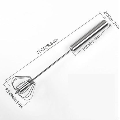 Stainless Steel Semi-Automatic Egg Beater Mixer – Effortless Whipping for Delicious Treats (1pc)