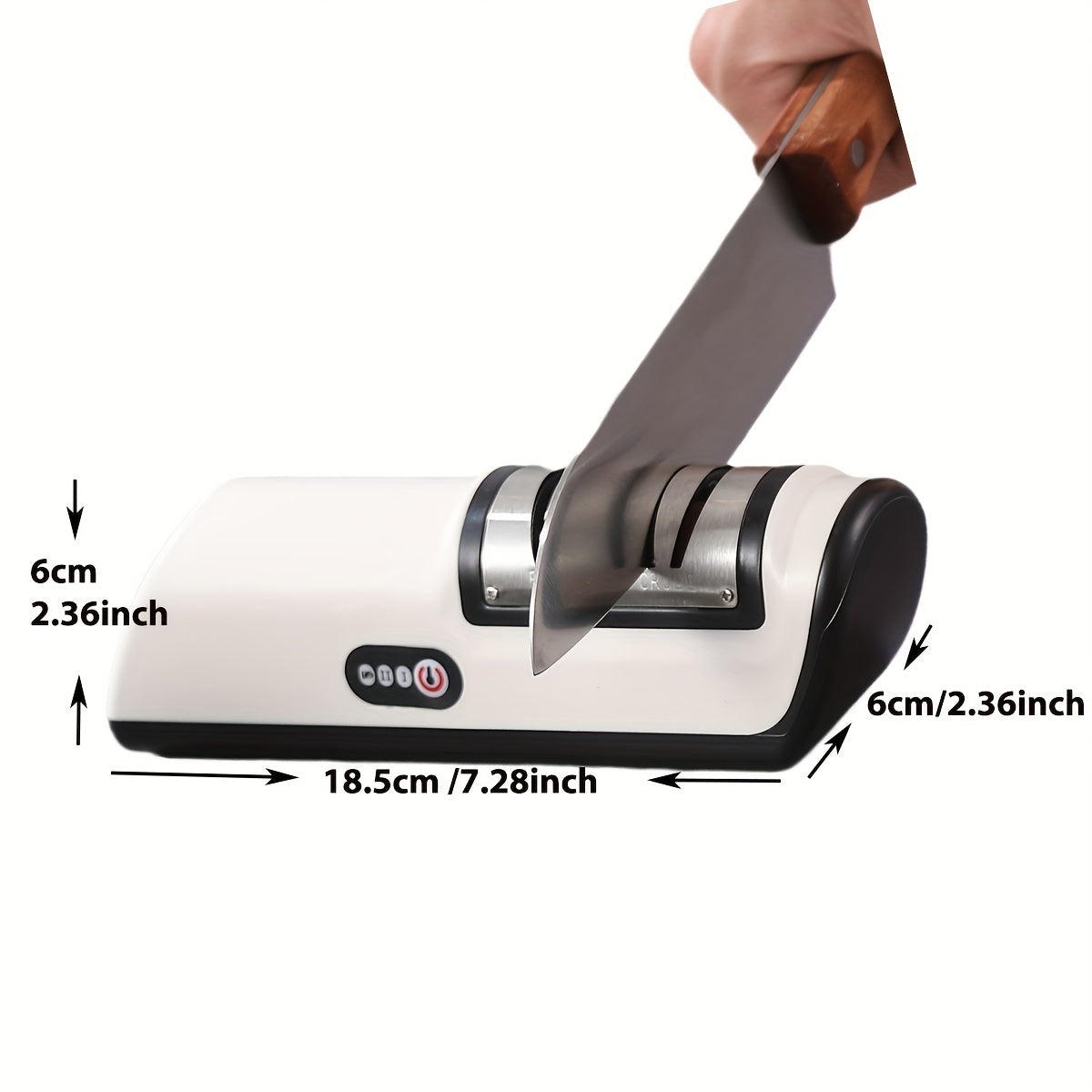 Electric Knife Sharpener – Multifunctional Household Knife Sharpening Tool, Fully Automatic USB Charging with 2 Speed Adjustment for Kitchen Use