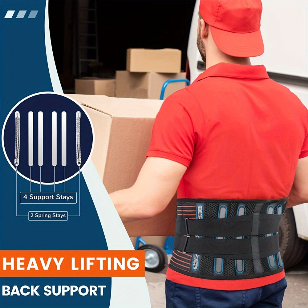 Back Brace for Lower Back - Lumbar Support for Heavy Lifting, Breathable Waist Support for Sciatica and Herniated Disc, Men and Women
