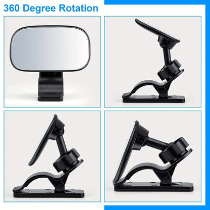 Car Mirror – Automotive Interior Wide Angle Convex Rearview Mirror, Adjustable Backseat Rear View Accessory