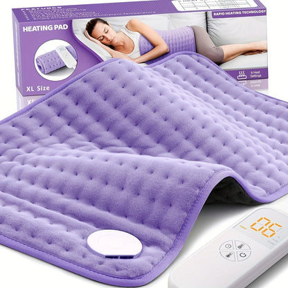 XL Heating Pad for Back, Neck & Shoulders – Extra Large 12x24, 6 Heat Settings, Auto Shut Off, Electric Heat Blanket – Ideal Christmas Gift for Women