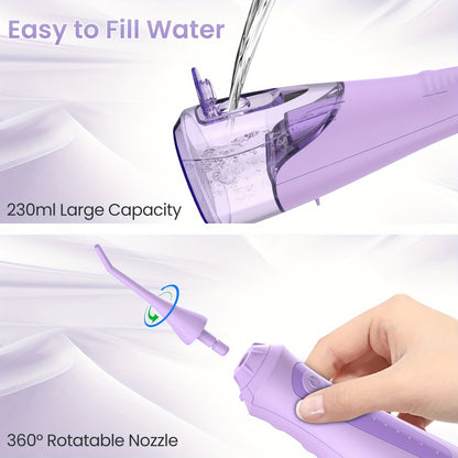 Professional Cordless Water Flosser - 350ml Tank, 8 Tips, 5 Modes, USB Rechargeable, Waterproof and Portable Oral Irrigator for Teeth Cleaning and Plaque Removal