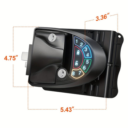 RISTOW 100% Metal RV Door Lock RL003-B – Fits 2.75" x 3.75" Latch, Keyless Entry with 2 Fobs – RV Lock Accessory