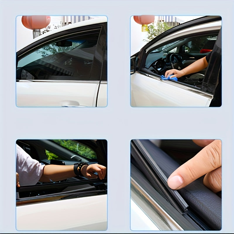 2pcs Car Side Window Wipers - Boneless Design with Multi-Functional Rubber Strip for Enhanced Visibility