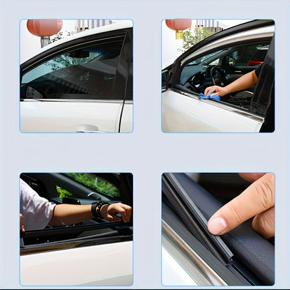 2pcs Car Side Window Wipers - Boneless Design with Multi-Functional Rubber Strip for Enhanced Visibility