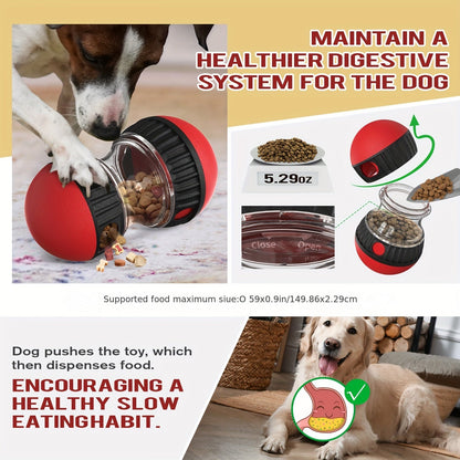 Interactive Ball-Shaped Dog Toy - Slow Feeding, Food Hiding, and Educational Play - Durable and Fun Pet Accessory