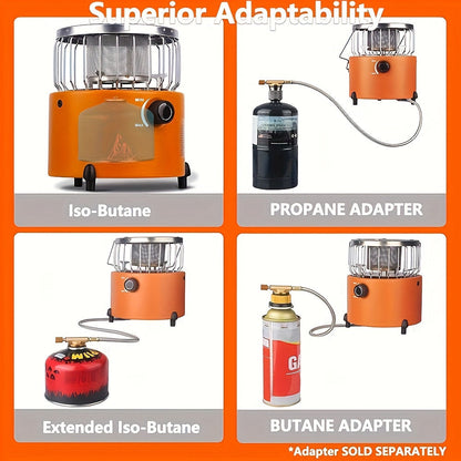 9000 BTU Propane Heater Stove – 2-in-1 Portable Indoor & Outdoor Camping Gas Stove, CSA Certified with Adjustable Flame & Carrying Case