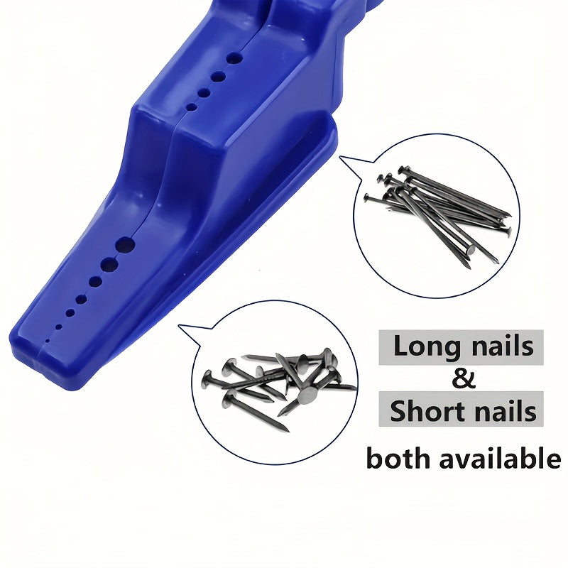 Blue Plastic Nail Auxiliary Pliers – Hammer-Friendly, Safety Protection Finger Pliers for Household & Outdoor Use