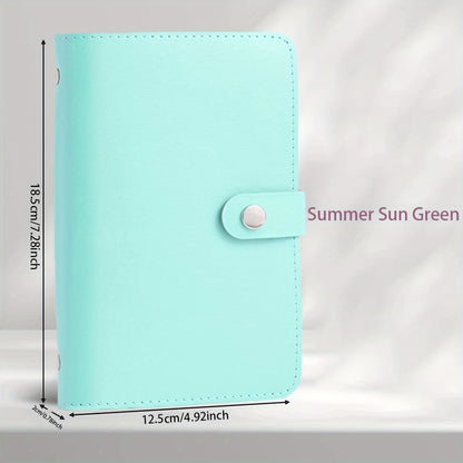 1 Banknote Storage Book - PU Material, Holds 100 Banknotes, Photos, Stamps, Bank Cards, A6 Ultra-Large Capacity with 50 Inner Pages