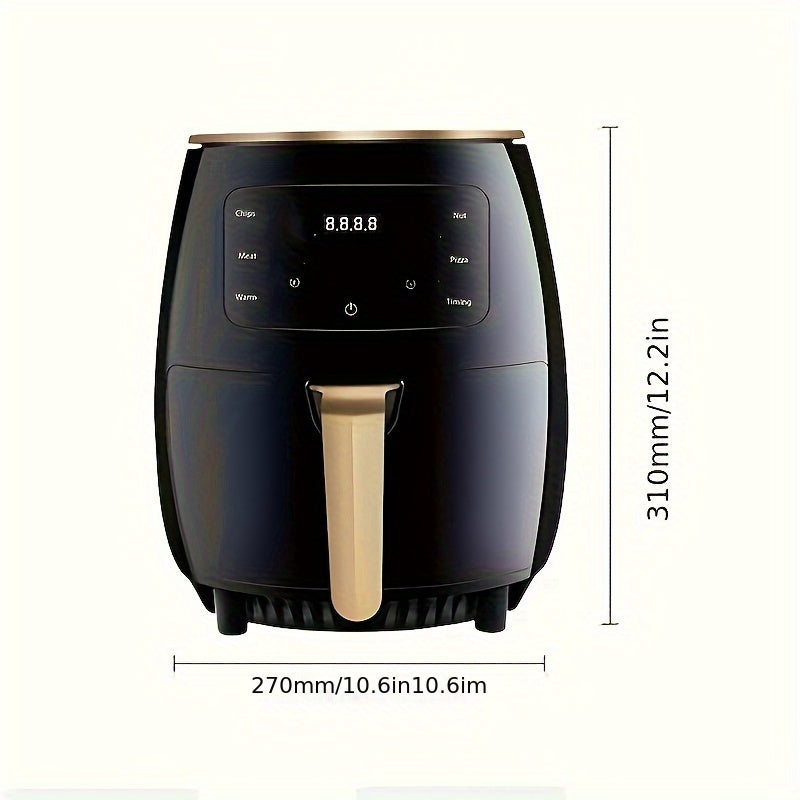 4.5L Large Capacity Air Fryer – 900W Oil-Less Cooking with Turbo Circulation, Even Heat Distribution – Ideal for Chicken, French Fries, Wings and More