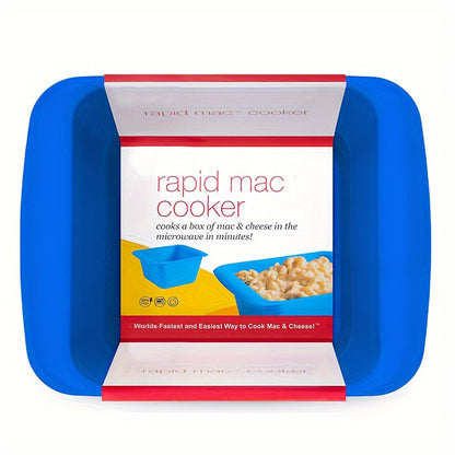 Quick Mac and Cheese Microwave Cooker – Ready in 5 Minutes, Perfect for Dorms, Small Kitchens and Offices, BPA-Free and Dishwasher Safe