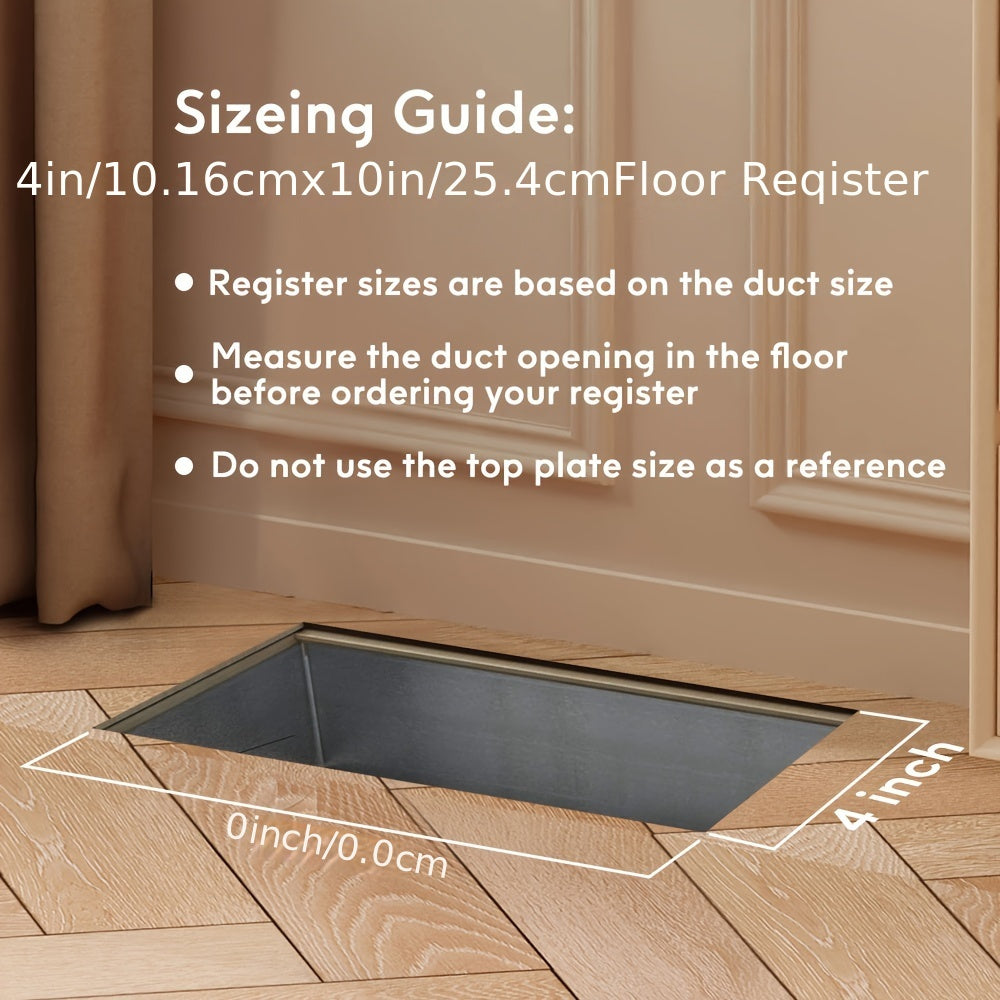 Heavy-Duty Walkable Floor Vent Covers – Premium Adjustable Air Vent Deflectors, Durable & Easy to Install, Available in 1/2/6 Pack