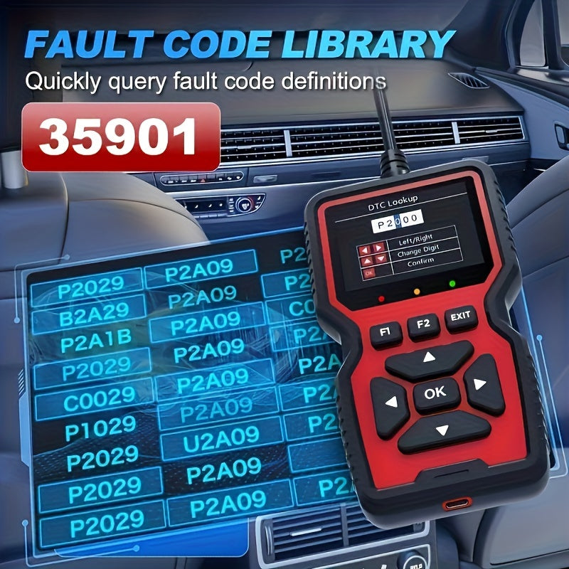 2024 Advanced OBD2 Diagnostic Scanner Tool – Complete OBD2 Functionality, Engine Code Reader, Reset, Mode 6 & 8, for All OBDII/EOBD Vehicles – Easy, Fast, Accurate