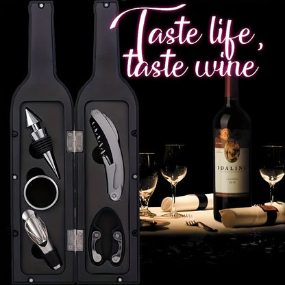 Set of 5 Stainless Steel Wine Openers - Durable and Versatile Kitchen Tools, Perfect Gift for Wine Lovers, Suitable for Birthdays, Christmas, Halloween and Thanksgiving