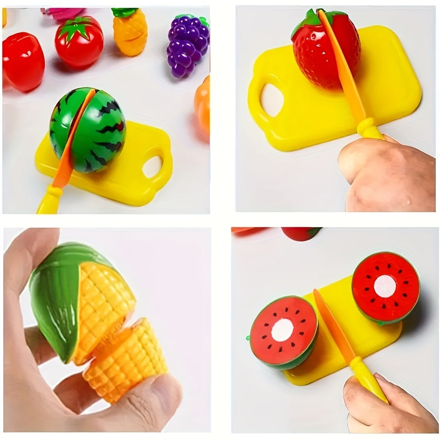 24 Piece Fun Cutting Food Toy Set – Early Skill Development for Kids, Perfect for Halloween & Christmas Gifts