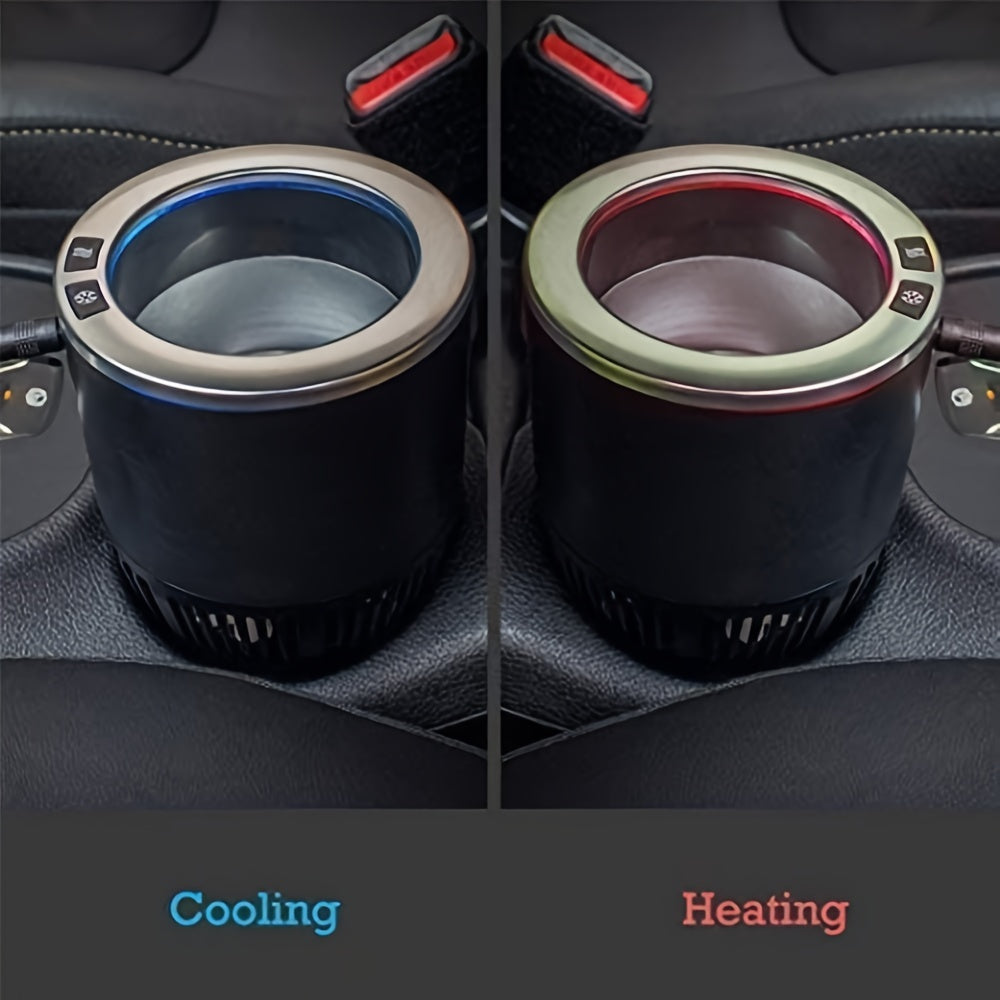 2 in 1 Smart Car Cup Warmer & Cooler Mug Holder – Premium Cup Holder for Commuters, Travelers, Road Trips – Perfect for Hot & Cold Beverages, Gift Idea