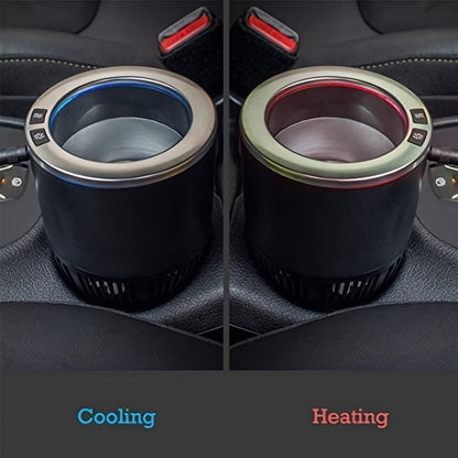 2 in 1 Smart Car Cup Warmer & Cooler Mug Holder – Premium Cup Holder for Commuters, Travelers, Road Trips – Perfect for Hot & Cold Beverages, Gift Idea
