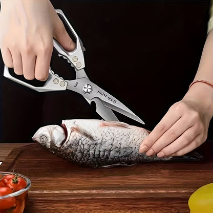 Kitchen Stainless Steel Scissors - Multifunctional Chicken Bone and Meat Scissors for Home, Restaurant, and Meat Shop