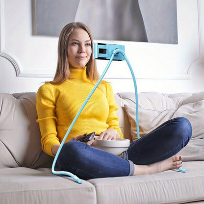 55cm Adjustable Bendable Overhead Smartphone and Tablet Stand – Universal Lazy Holder with Sturdy TPU Frame, Water-Resistant, Space-Saving for Bedside and Living Room