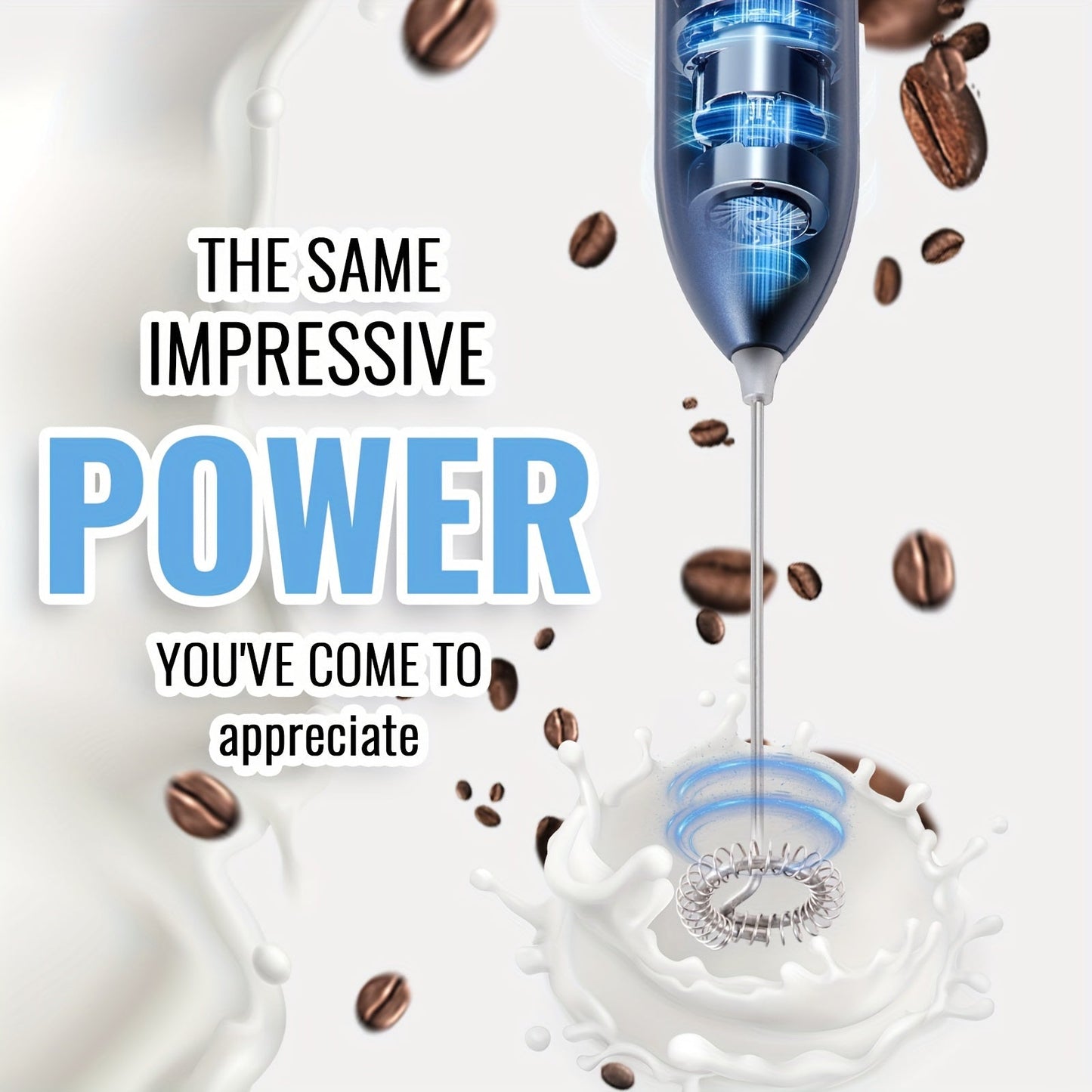 1pc Lalayuan Electric Milk Frother - Mini Battery-Operated Stainless Steel Drink Mixer, Handheld Whisk for Coffee, Latte, Cappuccino, Chocolate & Matcha (Batteries Not Included)