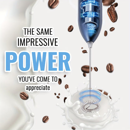 1pc Lalayuan Electric Milk Frother - Mini Battery-Operated Stainless Steel Drink Mixer, Handheld Whisk for Coffee, Latte, Cappuccino, Chocolate & Matcha (Batteries Not Included)