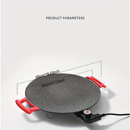 Korean-Style Smokeless Meat Maker - Non-Stick Electric Baking Pan with Multi-Functional Barbecue Stove | Indoor Household Use, Easy Cleaning, Space-Saving, Healthy Grilling Experience
