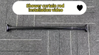 Adjustable Tension Curtain Rod - Heavy-Duty, No-Drill Extendable Rod for Shower, Closet, Window, Towel Rack - Metal and Plastic Home Accessory