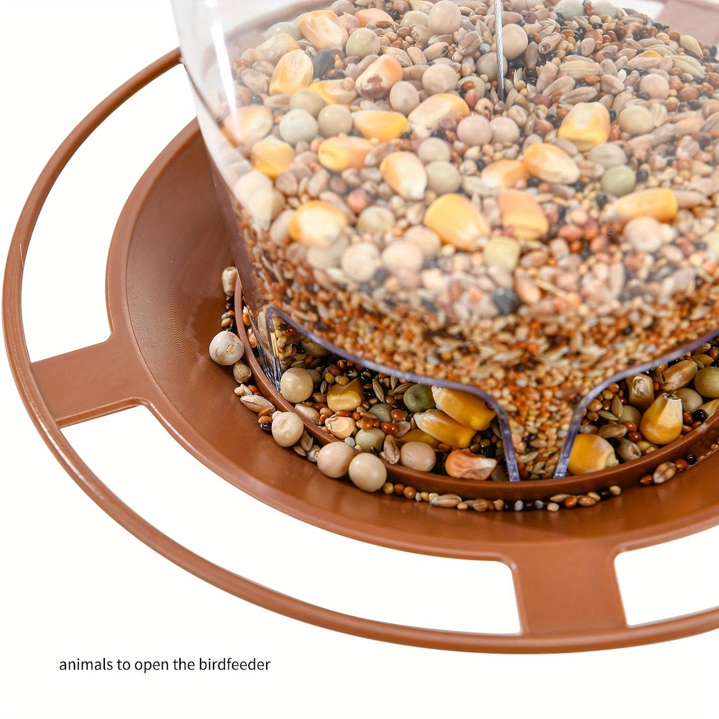 Deluxe Hanging Bird Feeder - Squirrel Proof, Weather Resistant, Easy to Clean and Fill, Attracts Wild Birds, Decorative for Outdoor Garden, Yard, and Patio - Brown