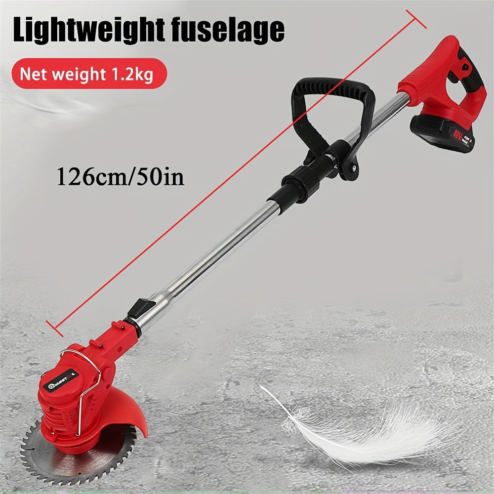 1000W High-Power Cordless Weed Eater - Stainless Steel Electric Brush Lawn Edger, Advanced Grass String Trimmer - Universal, Lightweight Design for Year-Round Lawn Care