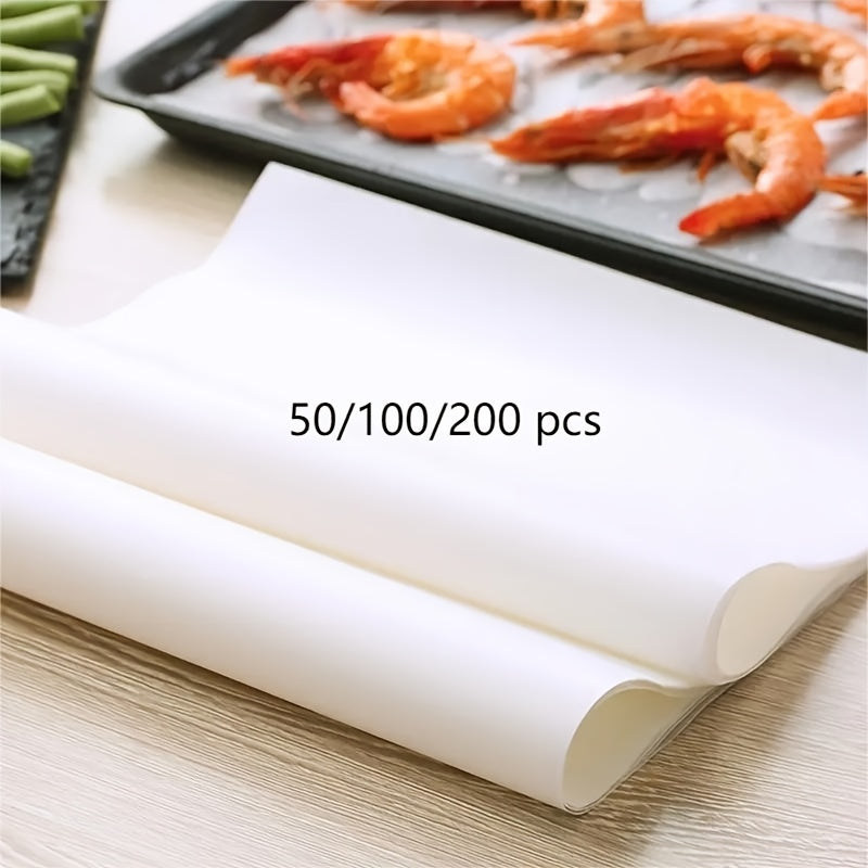 50/100/200 Pieces Unbleached Parchment Paper Baking Sheets – Non-Stick, Precut 9x13 Inches – Oven Accessories for Baking, Cooking, Grilling, Frying, Steaming – Fits Most Sheet Pans, Easy Release and Cleanup