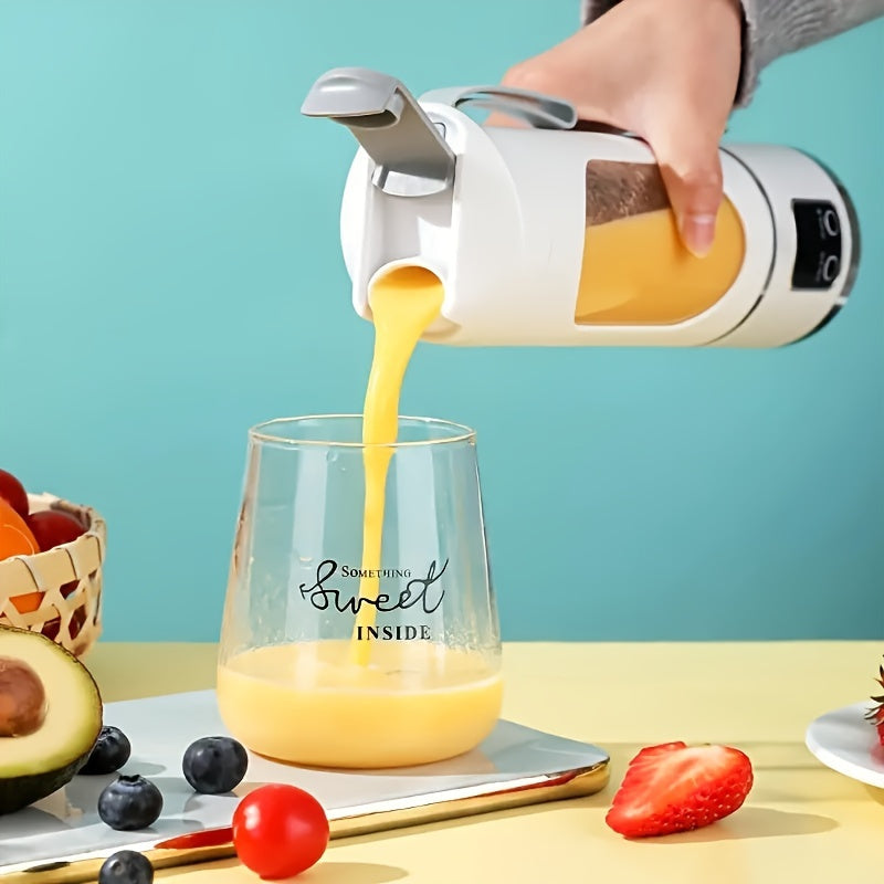Versatile Portable Mini Blender and Juicer – Rechargeable with USB, 3 Speeds, Digital Display, Durable Stainless Steel Blades – Ideal for Smoothies, Milkshakes, Fresh Juice – Perfect for Camping, Travel, and Gifts