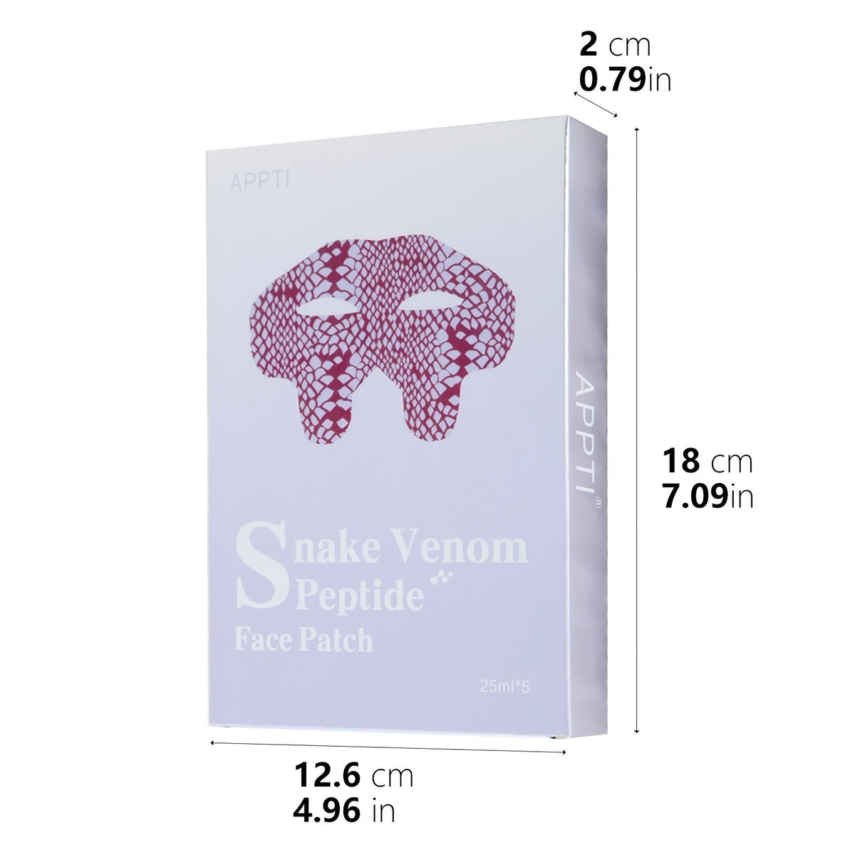 5pcs Snake Venom Peptide Eye Patch – 3 in 1 Under Eye, Forehead and Nasolabial Folds Patch | Skin Elasticity, Facial Firming and Hydrating