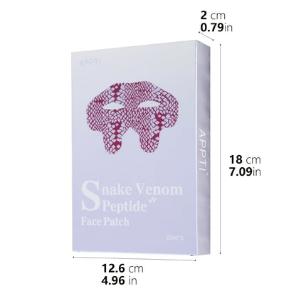 5pcs Snake Venom Peptide Eye Patch – 3 in 1 Under Eye, Forehead and Nasolabial Folds Patch | Skin Elasticity, Facial Firming and Hydrating