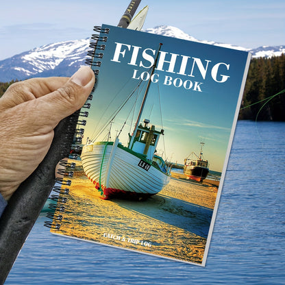 Fishing Record Book - 50 Page Spiral Log Book for Men and Women, Perfect Fishing Gift