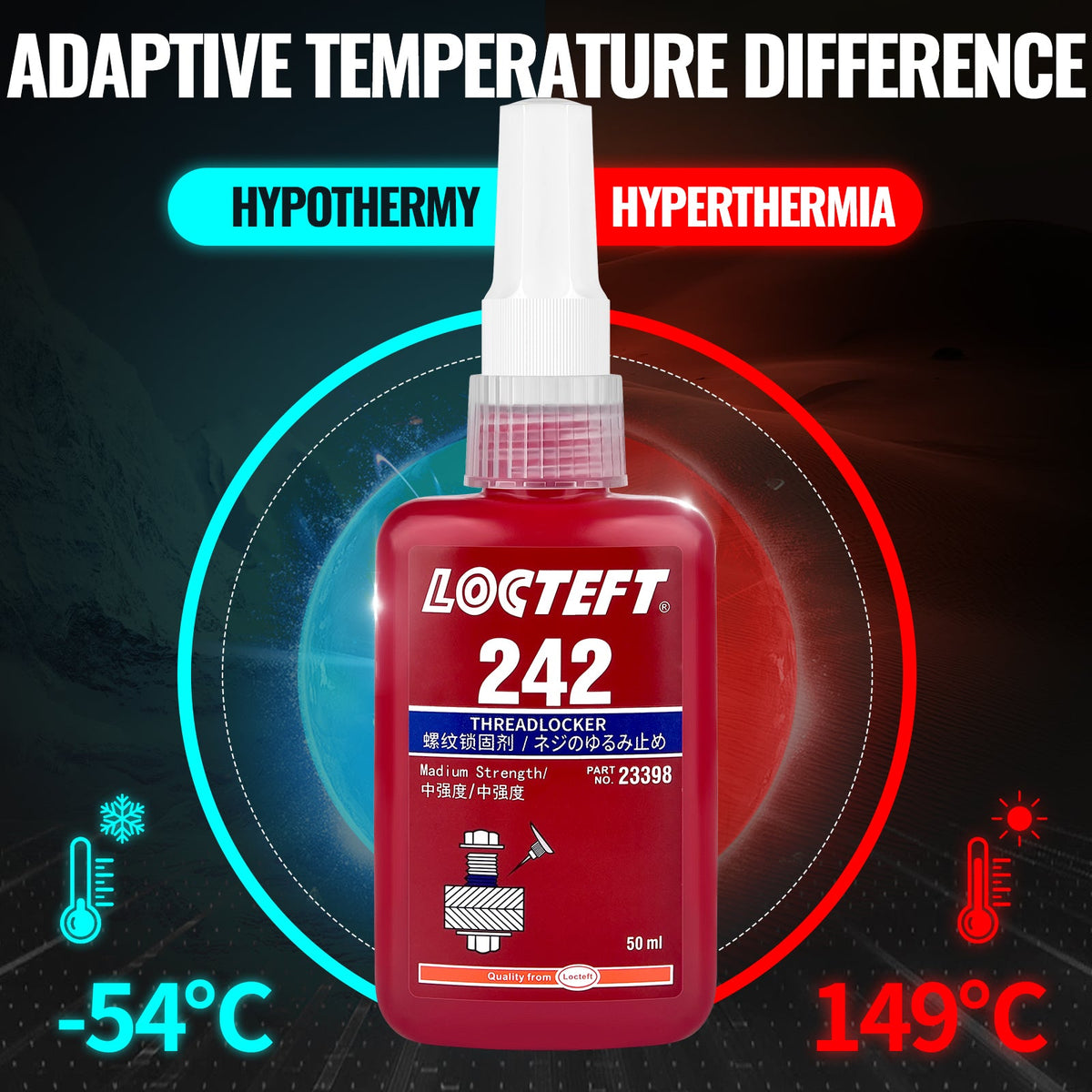 Screw Glue Anti-Loosening Fastening Adhesive | Corrosion & High-Temperature Resistant Thread Sealing Glue