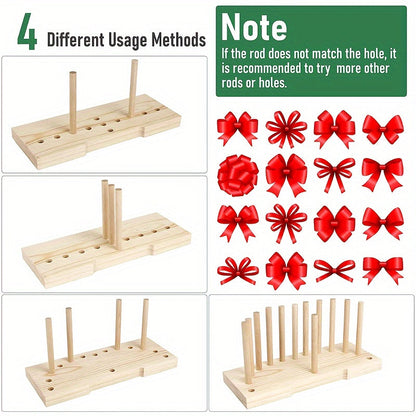 Wooden Bow Making Tool – Festival Wreath Maker for Crafting Decorative Bows