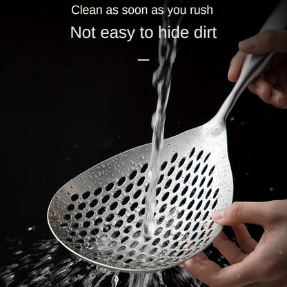 Stainless Steel Large Colander Skimmer – Kitchen Strainer for Frying and Hot Pot, Durable Draining Accessory for Cooking and Baking
