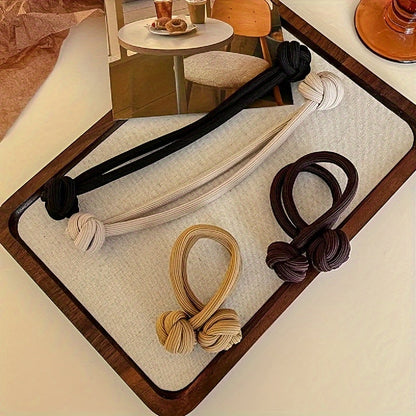 4pcs Solid Color Elastic Hair Ropes – Non-Slip Ponytail Holders for Women, Trendy Hair Styling Accessories for Daily Use