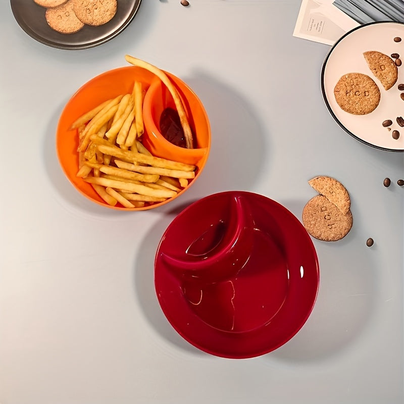 6PCS Set Plastic French Fry Bowls - 6 Color Non-Fragile Multifunctional Snack Bowls, Dipping Cups, Sauce Bowls, and Potato Chip Holders