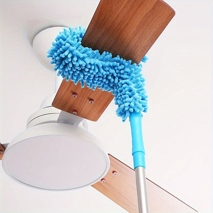 Premium Ceiling Fan Duster with Extension Pole – Removable & Washable Dust Removal Brush for Fans, Furniture, and Cars – Reaches High Ceilings, Easy Cleaning Tool for Hard-to-Reach Areas