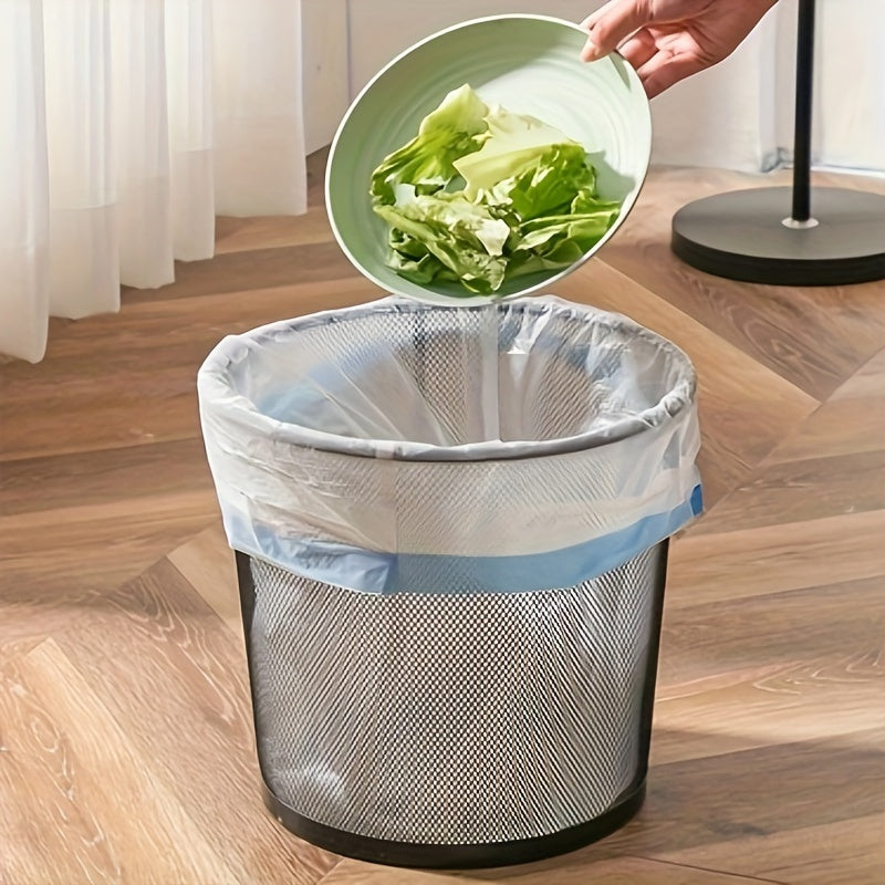 3 Rolls of 45pcs Heavy-Duty 4 Gallon Small Drawstring Plastic Trash Bags - Leak-Resistant, Easy-to-Tie Liners for Bathroom, Office, and More - Space-Saving and Convenient